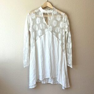 Volcom Bohemian Bride Top White and Lace Size Medium